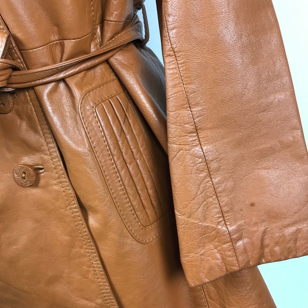 The Tannery Vintage Fleece Lined Leather Jacket - Picture 5 of 8